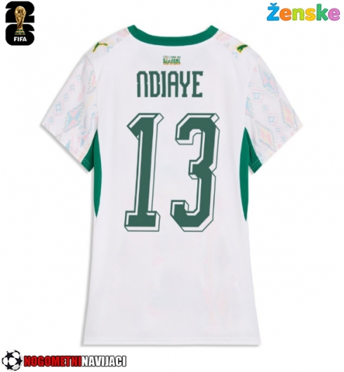 Ženske Nogometnih dresov Senegal Iliman Ndiaye #13 Domači SP 2026 Kratki rokavi Ženske Nogometnih dresov Senegal Iliman Ndiaye #13 Domači SP 2026 Kratki rokavi